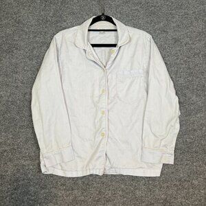 Kate Spade Shirt Womens Small Blue Button Up Sleep Shirt Pajama Polka Dot